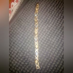 Stainless steel gold tone bracelet